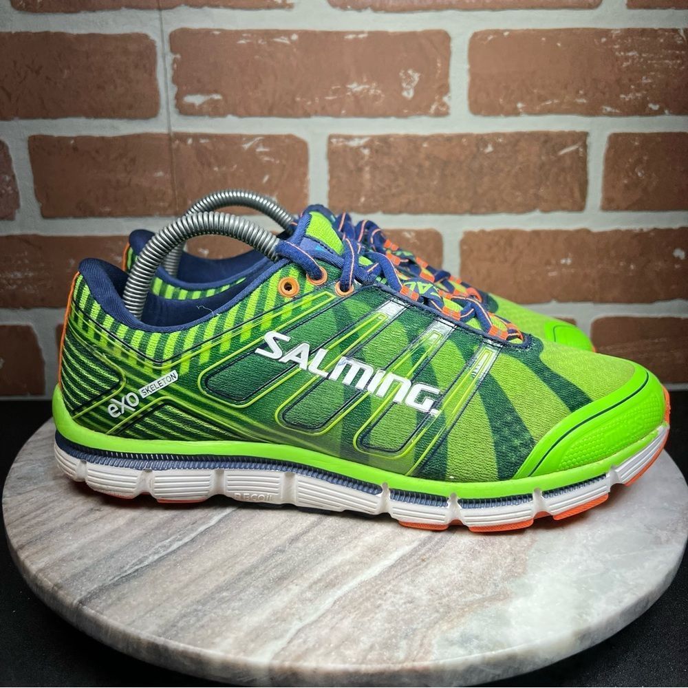 Salming Miles Shoes Mens Size 7.5 Athletic Running Sneakers Green.